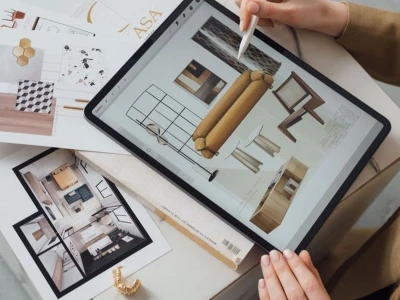 Designer enhancing blurry creative assets with AI blur remover
