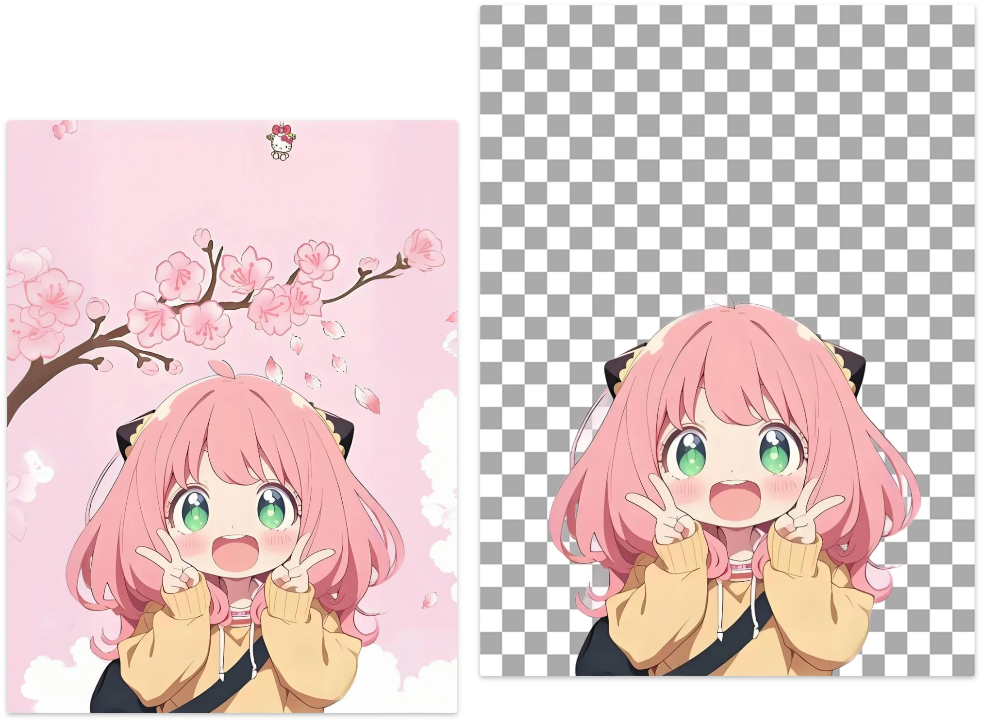 anime gif background remover transparent animated result