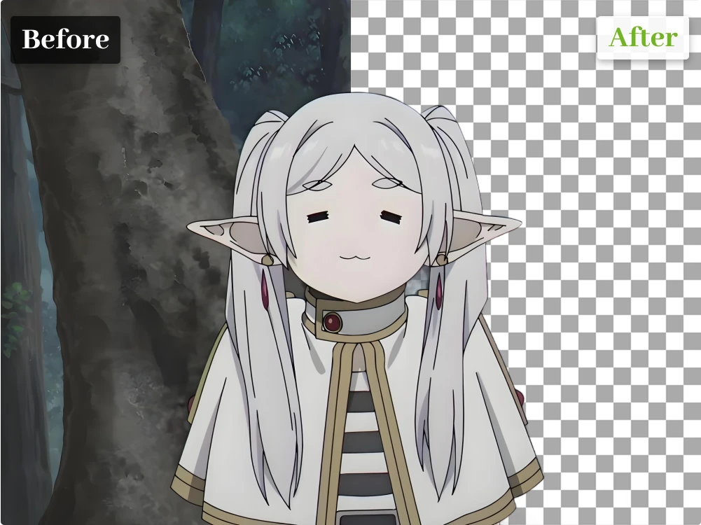 transparent anime gif after background removal