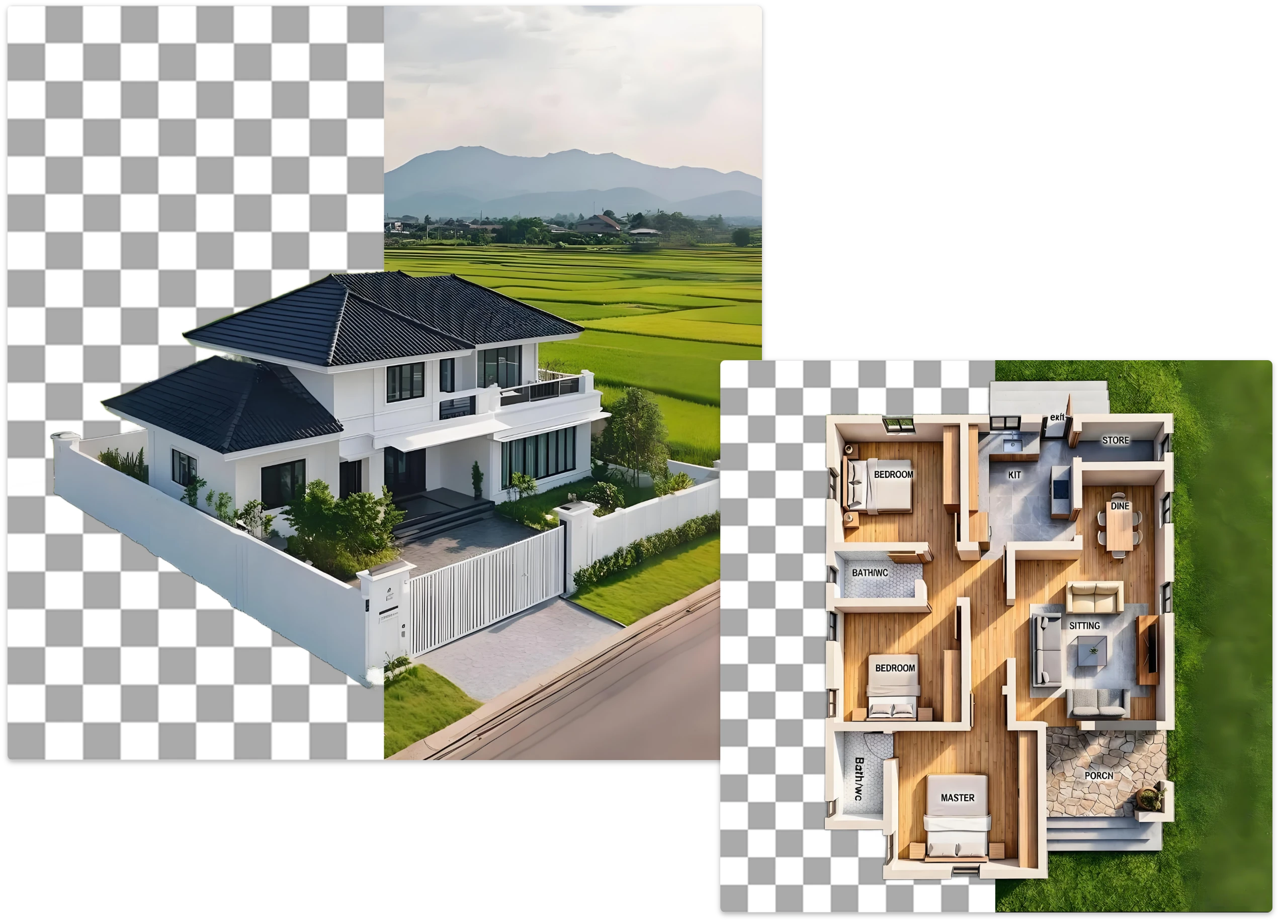 fotos inmobiliarias limpias creadas con IA