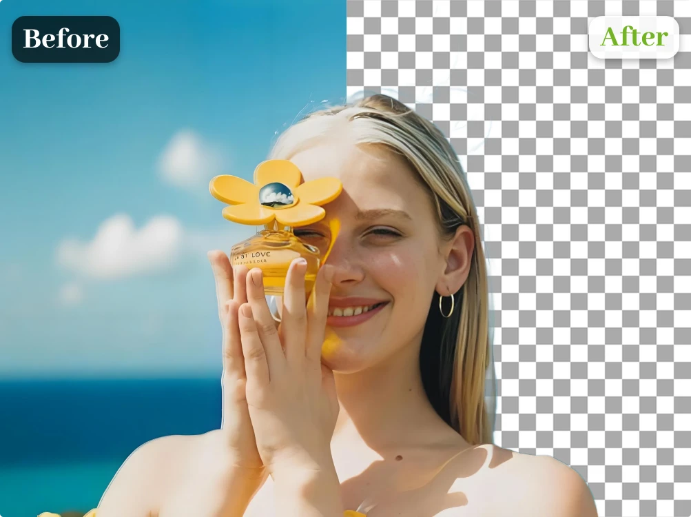 IA preservando cabello y detalles finos al quitar fondo de imagen