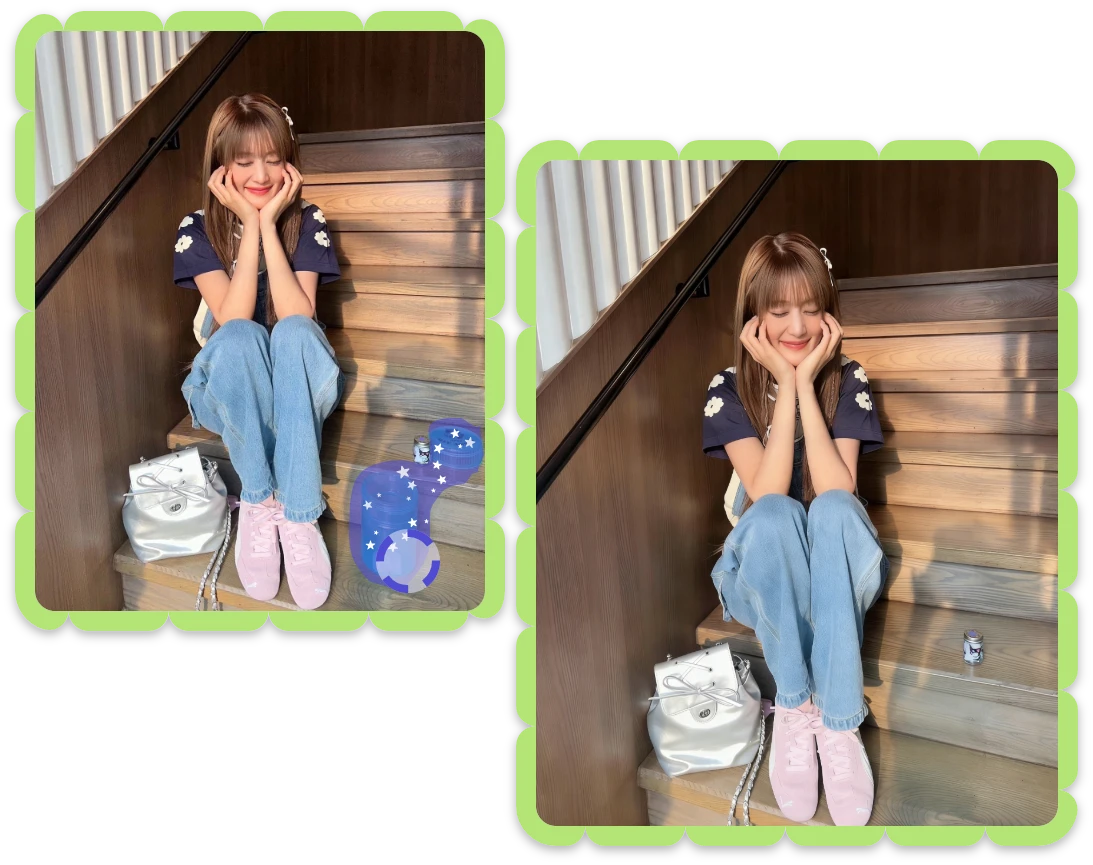 Remove Background Distractions for Social Media