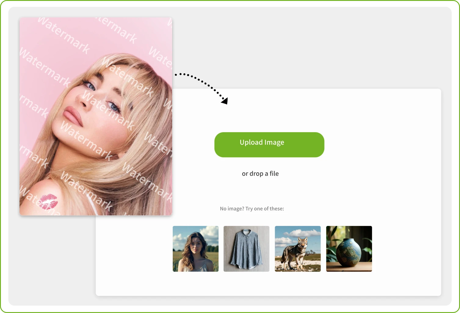 Upload an Image with a Watermark