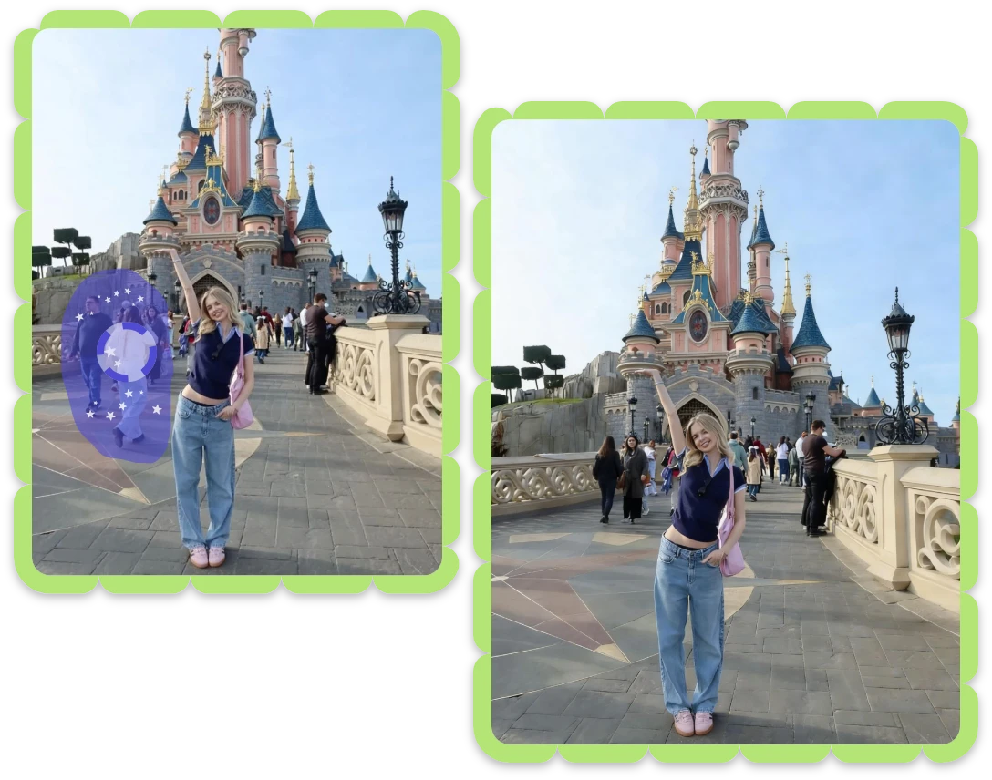 Eliminar personas y objetos de las fotos de viaje